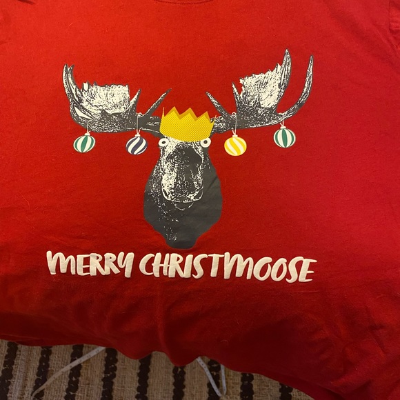 Christmas moose t shirt - Picture 1 of 6